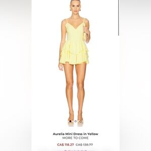 Yellow Tiered Ruffle Mini Dress